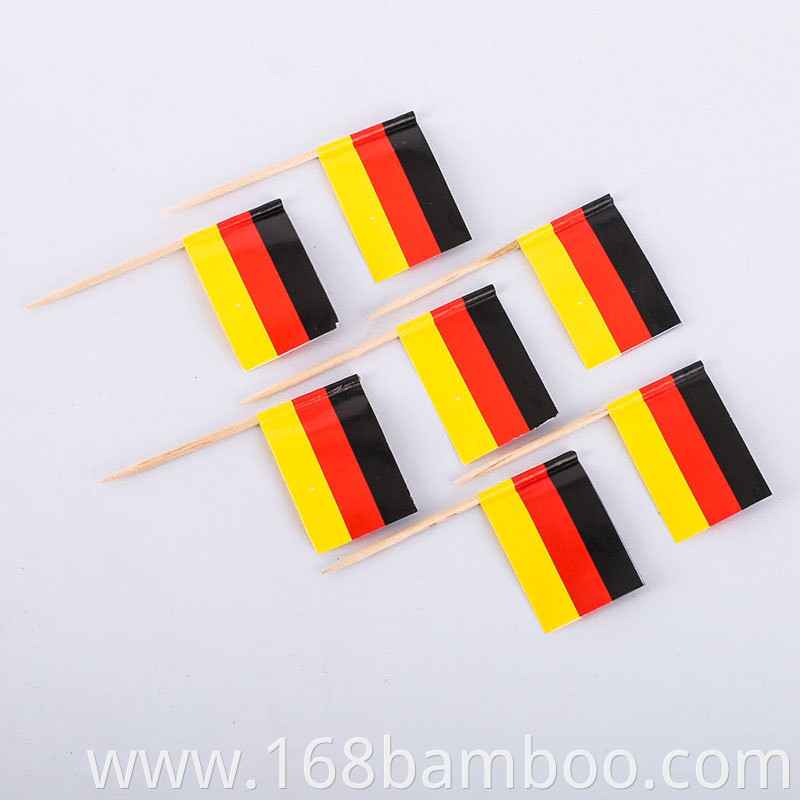 Eco-friendly Customized Bamboo Toothpick Flags Fruit Cocktails Picks Food Labels